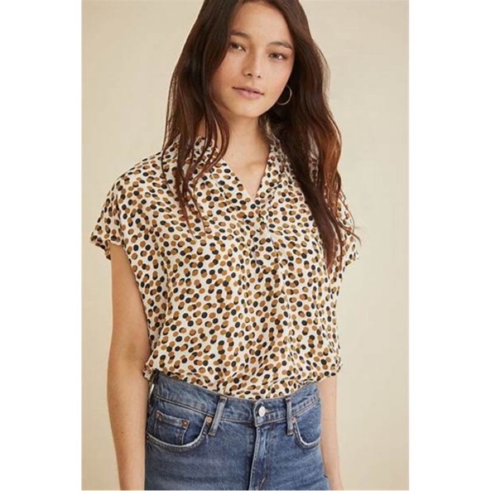 Amour Vert Lou Dot Renata Blouse EUC